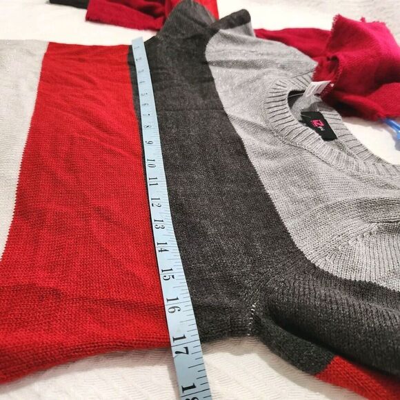 IZ BYER Sweater For Girls Size 16 XL with scarf Striped Colors  B1 - Picture 8 of 10